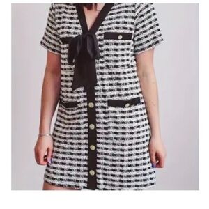 Chic Black and White Women's Dress